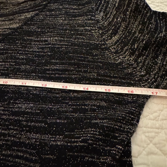 Zara Black Long Sleeve Sparkle Dress - Picture 5 of 9